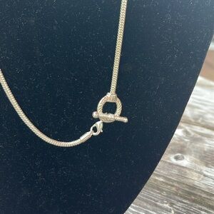 Long Grace & Heart silver, and turquoise necklace